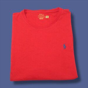 Polo Ralph Lauren Sweater Men's XL Red Long Sleeves Crew Neck 100% Cotton